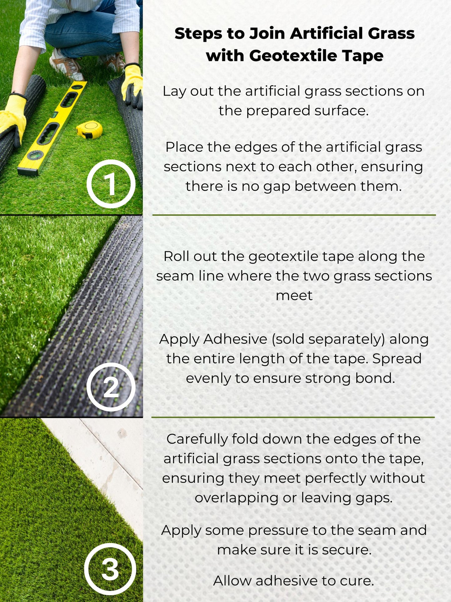 Artificial Grass Joining Tape - Seamless Weatherproof Fixing Tape - 200mm Wide - Not Self-Adhesive