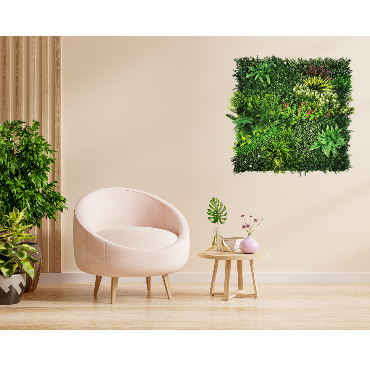 Lush Lonsdale - Artificial Living Wall Panel - 1m x 1m