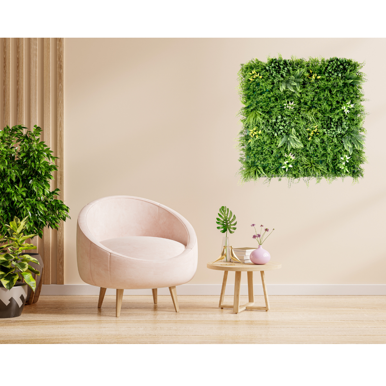 Beacon Fern - Artificial Living Wall Panel - 1m x 1m