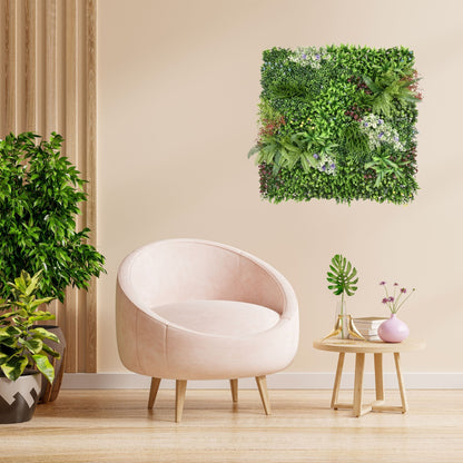 Country Garden - Artificial Living Wall Panel - 1m x 1m