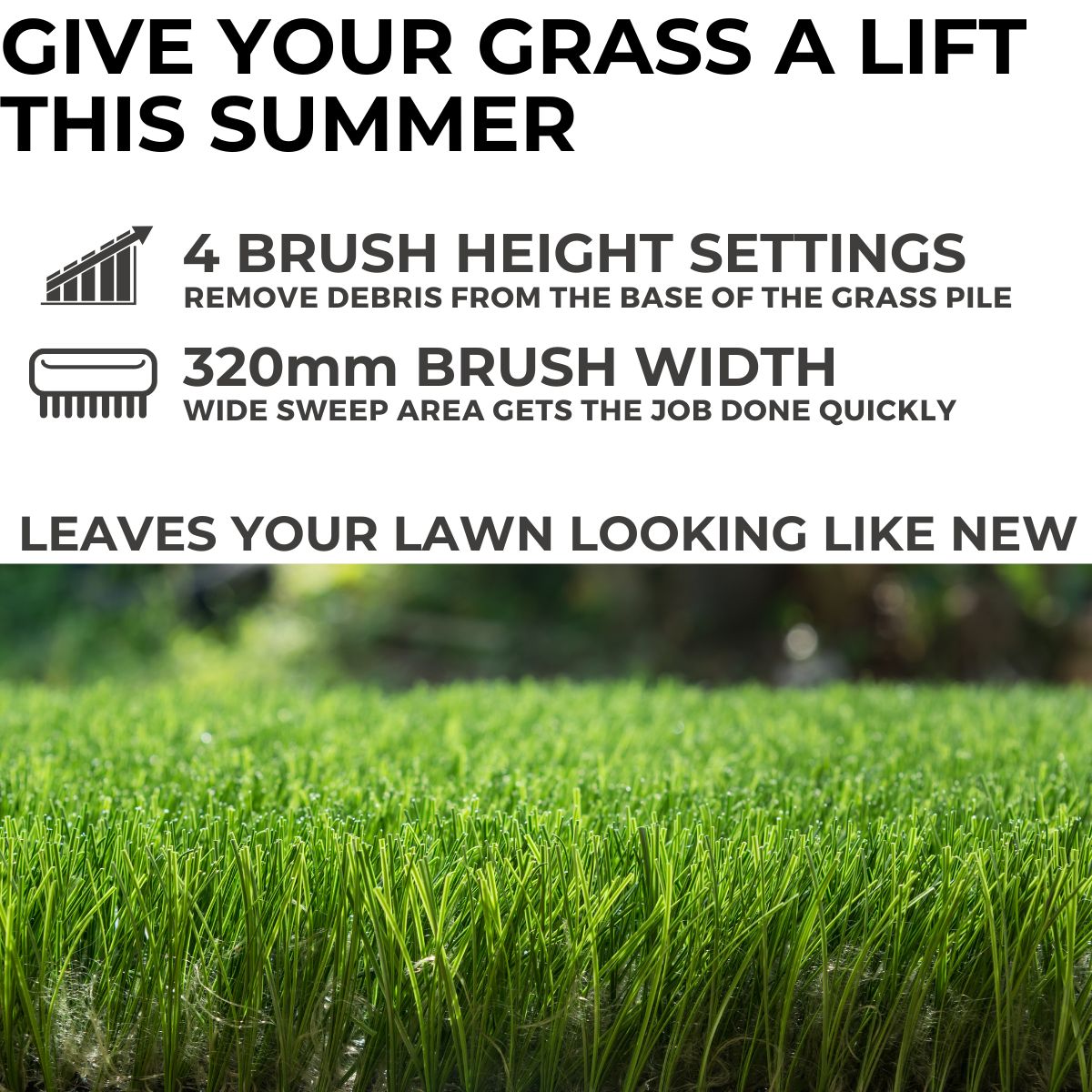 Lazy-Brush Artificial Grass Brush Electric Rake and Leaf Collector