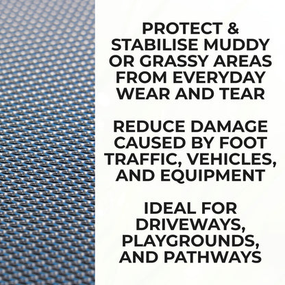 Grass Reinforcement Protection Mesh Roll - Heavy Duty 460gsm Flexible Black Plastic