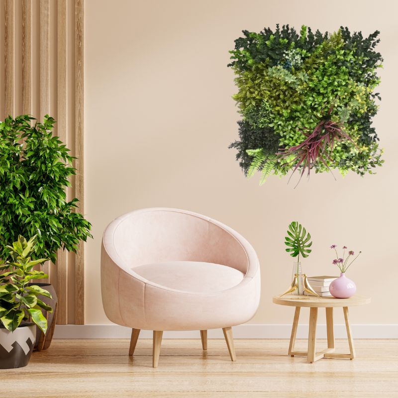 Purple Strand - Artificial Living Wall Panel - 50cm x 50cm