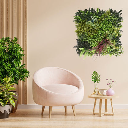 Purple Strand - Artificial Living Wall Panel - 50cm x 50cm