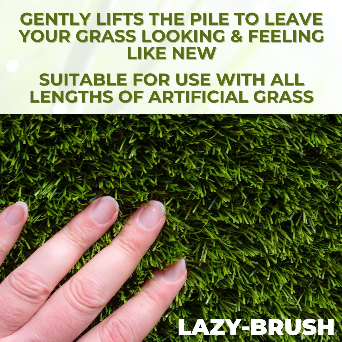 Lazy-Brush Artificial Grass Brush Electric Rake and Leaf Collector