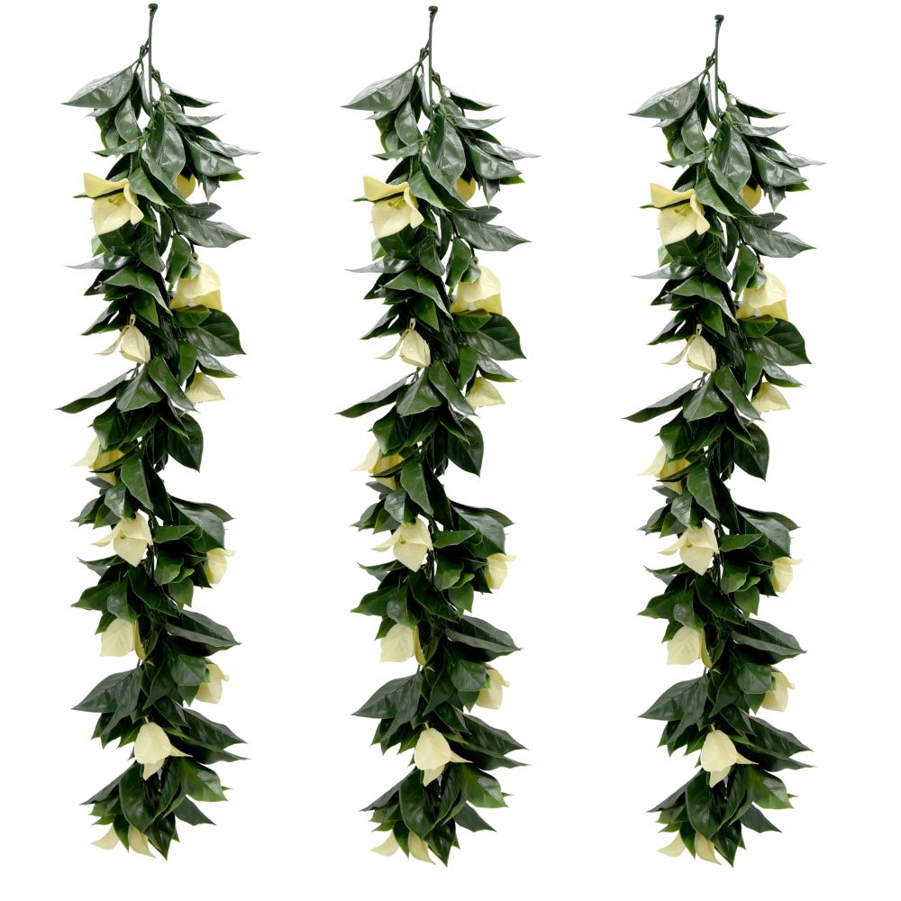 Bougainvillea (Beige) - Artificial Hanging Vines 60cm