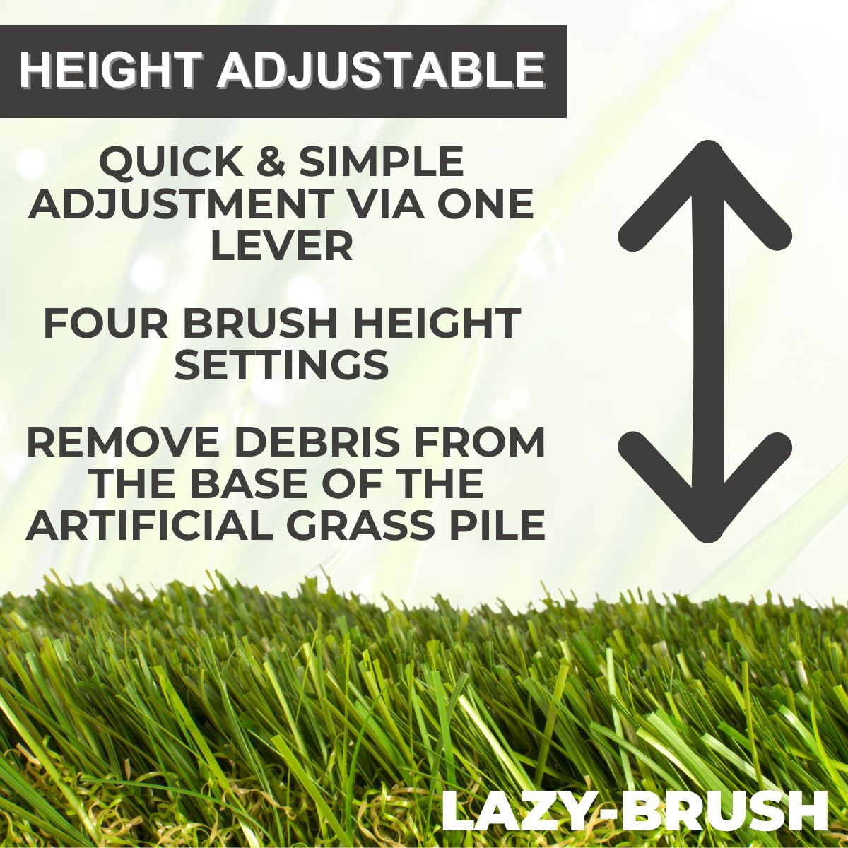 Lazy-Brush Artificial Grass Brush Electric Rake and Leaf Collector
