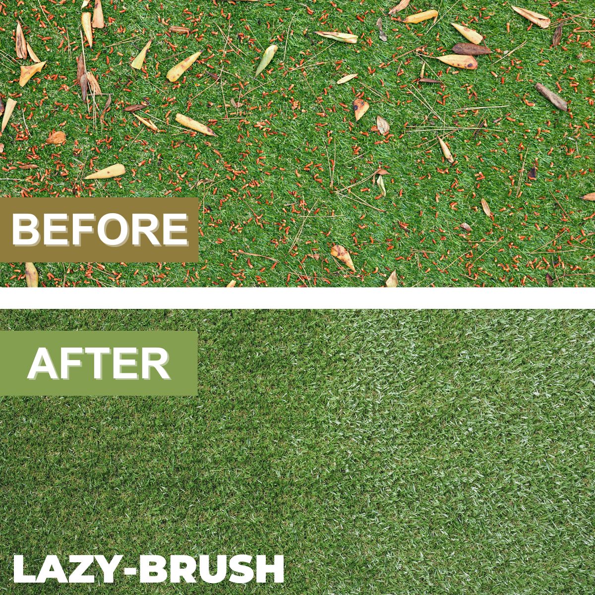 Lazy-Brush Artificial Grass Brush Electric Rake and Leaf Collector