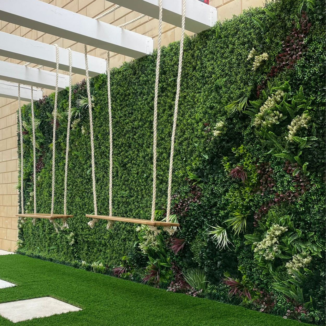 Lakeside - Pack of Three Artificial Living Wall Panels - 1m x 1m Each