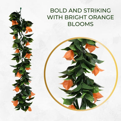 Bougainvillea (Orange) - Artificial Hanging Vines 60cm