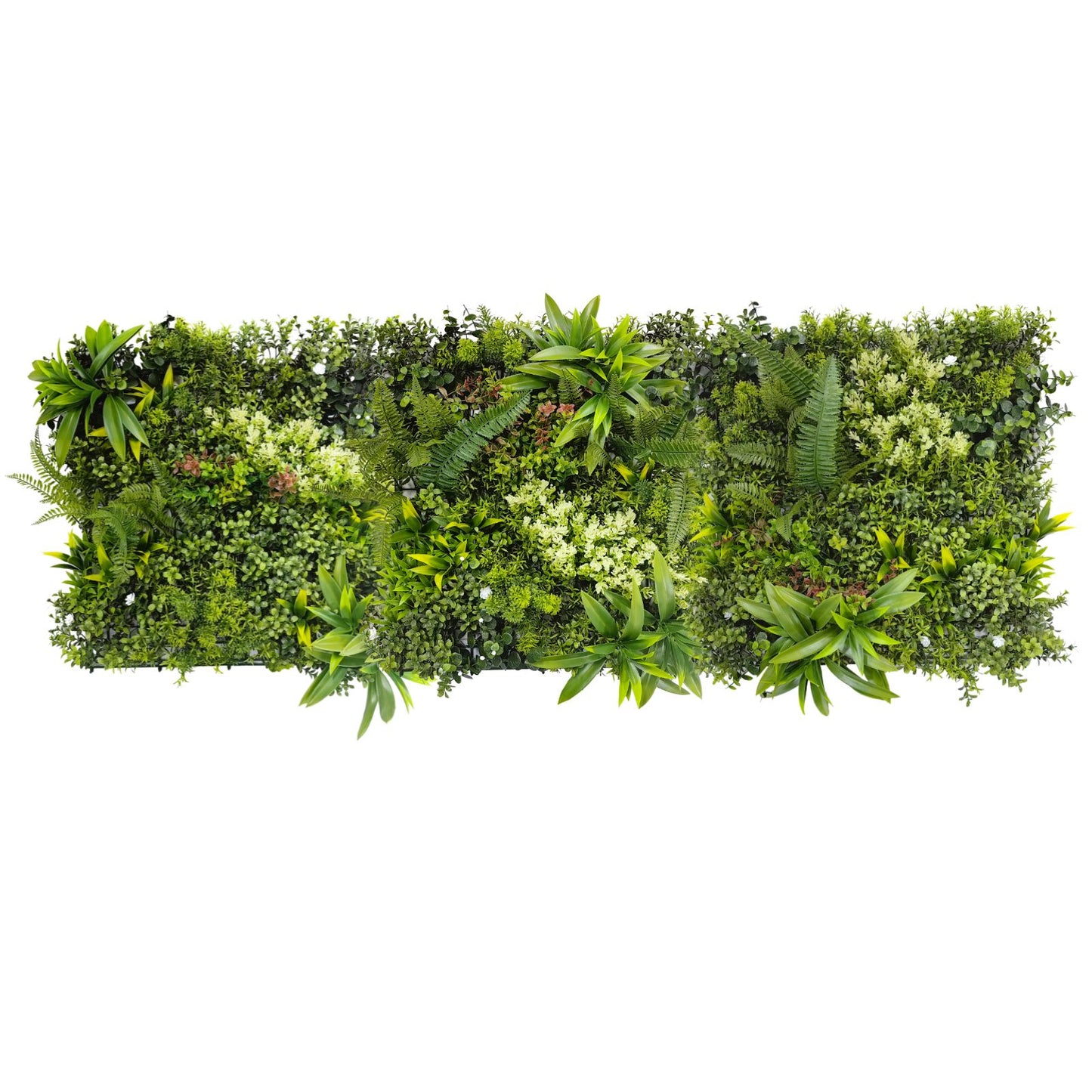 Meadow Nest - Set of Three Artificial Living Wall Panels - 50cm x 50cm Each