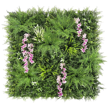 Glade Bloom - Artificial Living Wall Panel - 1m x 1m