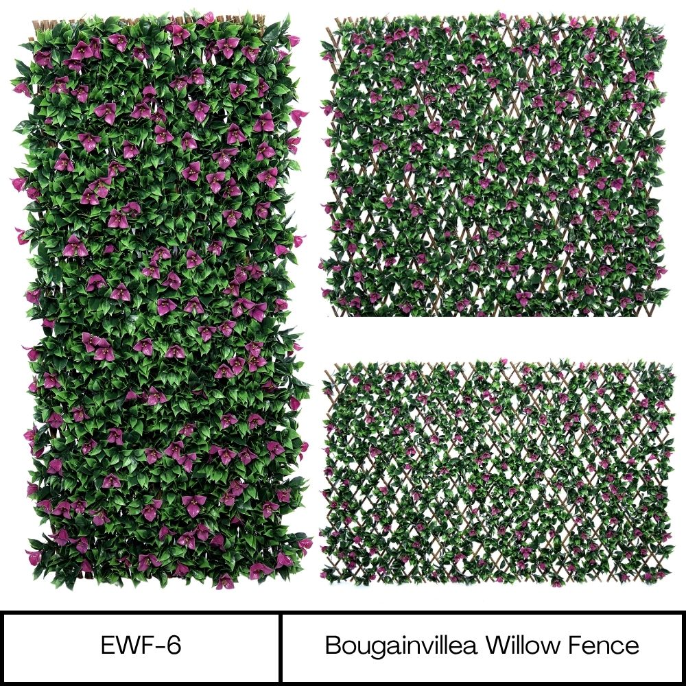 Bougainvillea Expanding Wooden Trellis - Privacy Screen - 200cm X 1000cm