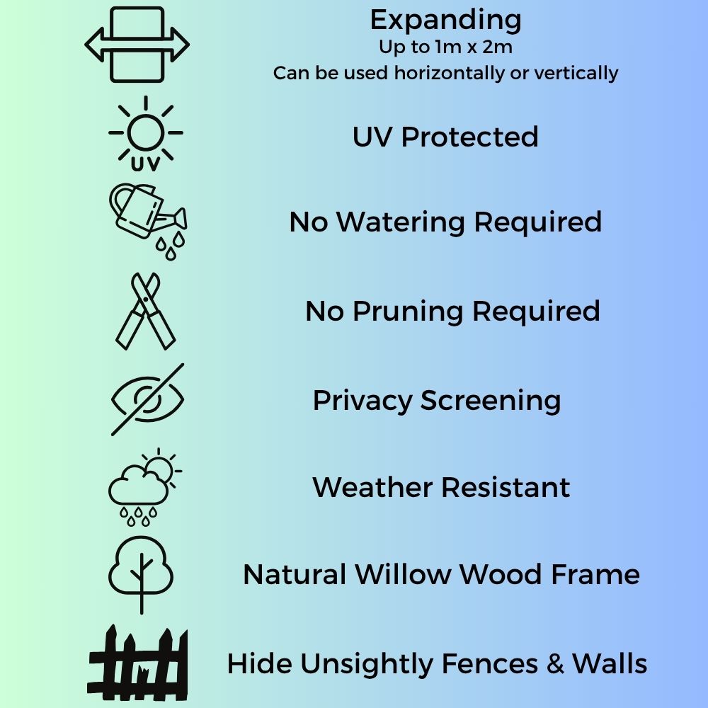 Bougainvillea Expanding Wooden Trellis - Privacy Screen - 200cm X 1000cm