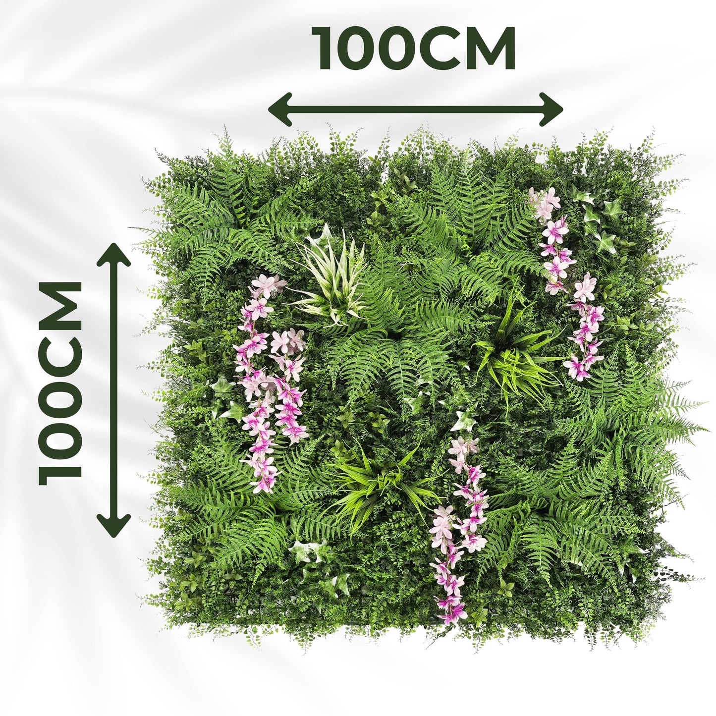 Glade Bloom - Artificial Living Wall Panel - 1m x 1m