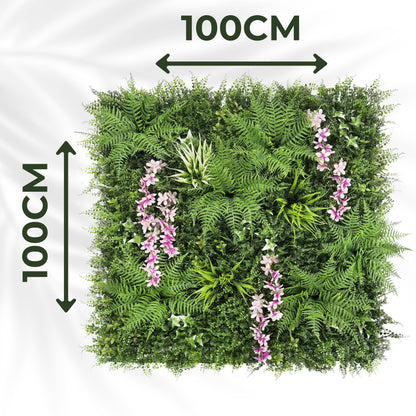 Glade Bloom - Artificial Living Wall Panel - 1m x 1m