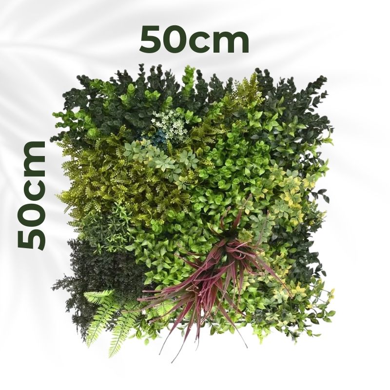 Purple Strand - Artificial Living Wall Panel - 50cm x 50cm