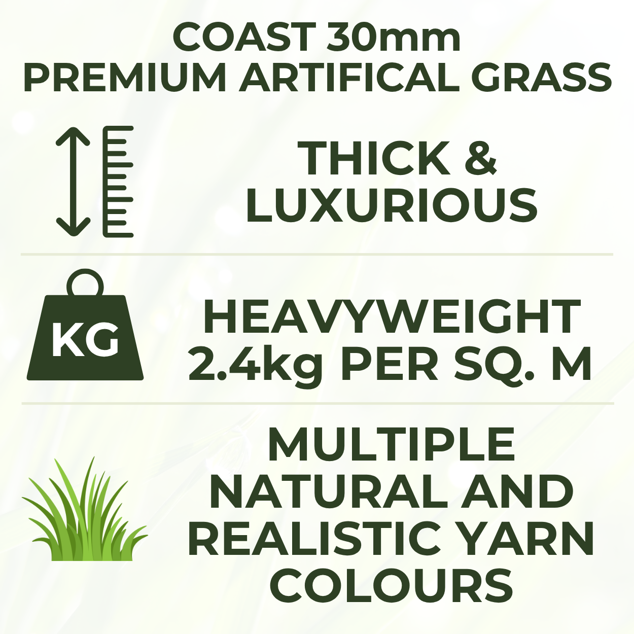 Coast Premium 30mm Artificial Grass