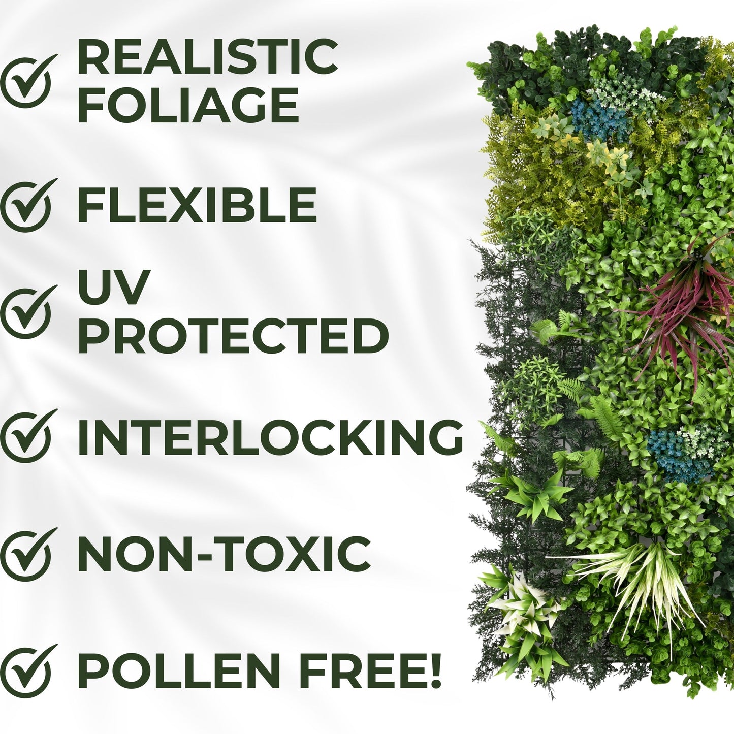 Lushspire - Artificial Living Wall Panel - 50m x 100cm
