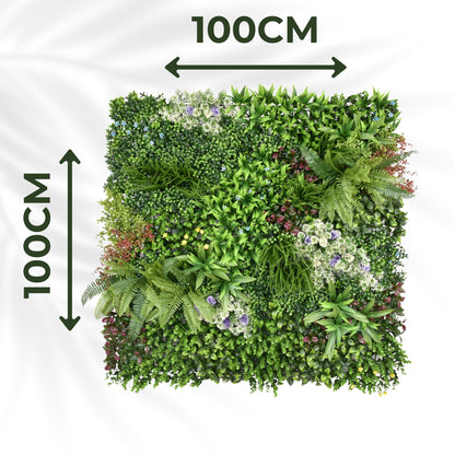 Country Garden - Artificial Living Wall Panel - 1m x 1m