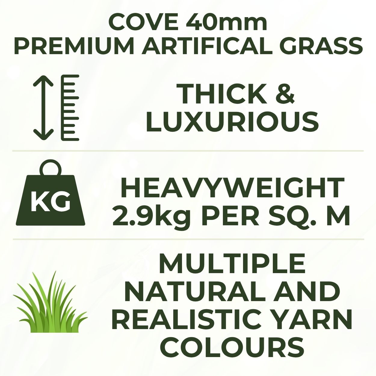 Cove Premium 40mm Artificial Grass