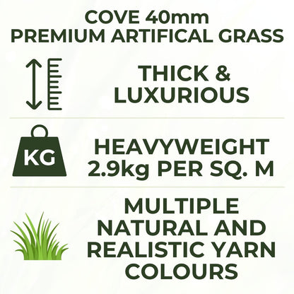 Cove Premium 40mm Artificial Grass