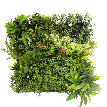Meadow Nest - Set of Three Artificial Living Wall Panels - 50cm x 50cm Each
