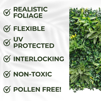 Greenwheat - Artificial Living Wall Panel - 1m x 1m