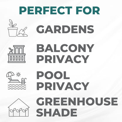 Privacy Fence Screening Shade Netting - Heavy Duty 170 GSM Woven UV Resistant Fabric - Fixings Included - Weatherproof - 5m Long - Green
