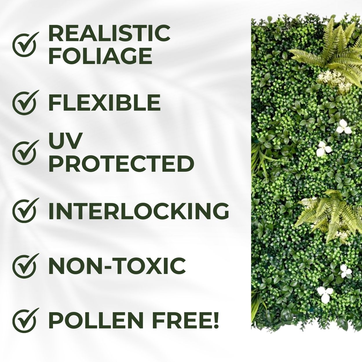 Cliff Side - Artificial Living Wall Panel - 1m x 1m