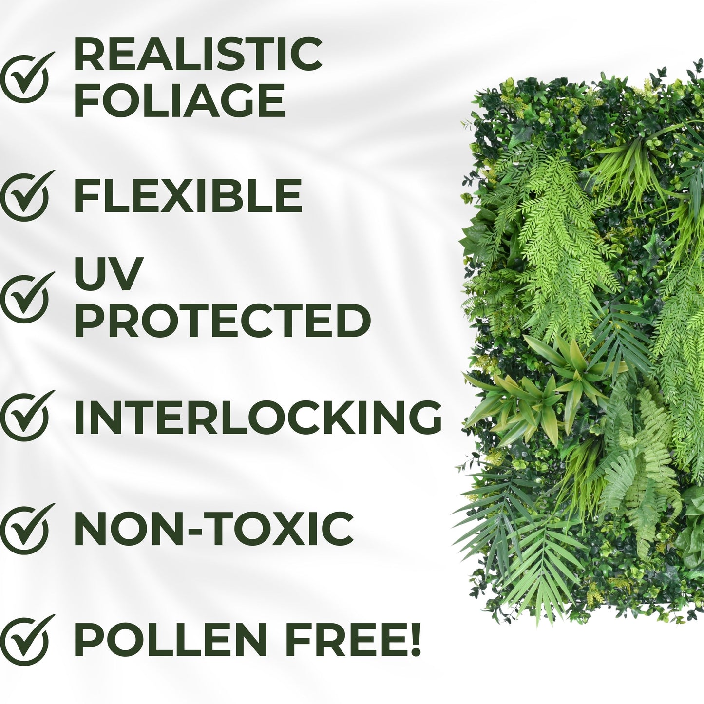 Vinewell - Artificial Living Wall Panel - 1m x 1m