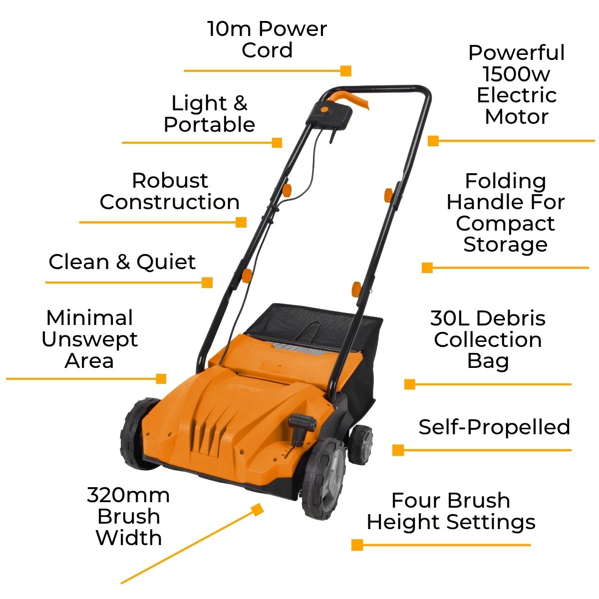 Lazy-Brush Artificial Grass Brush Electric Rake and Leaf Collector