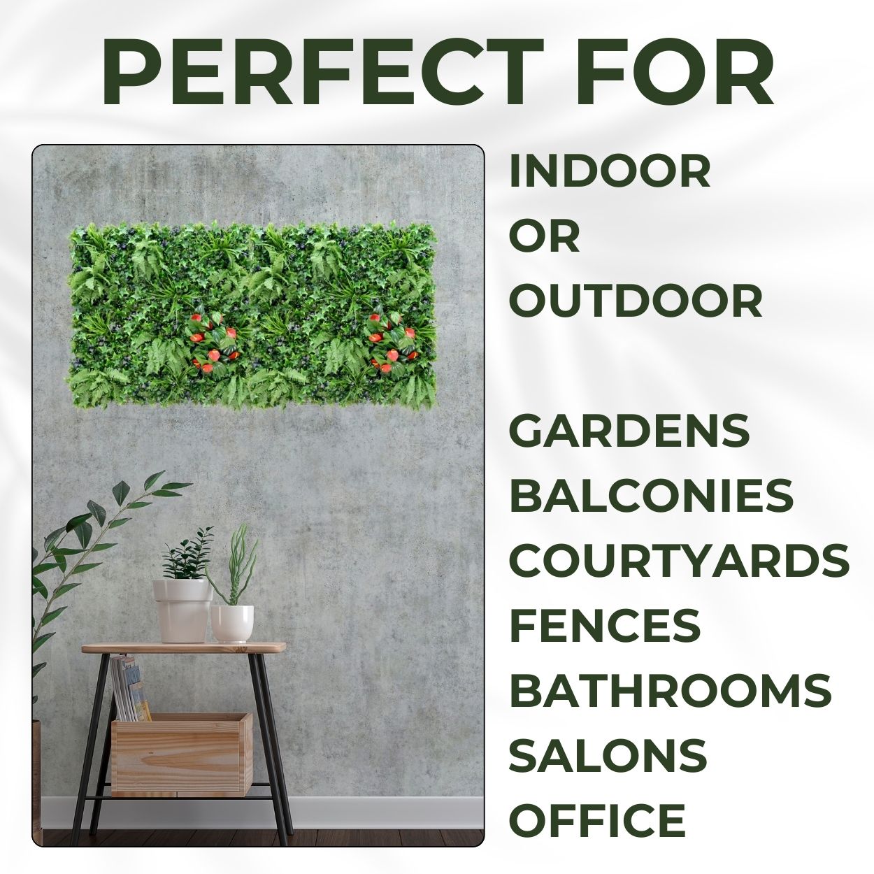 Hedgerow - Artificial Living Wall Panel - 1m x 1m