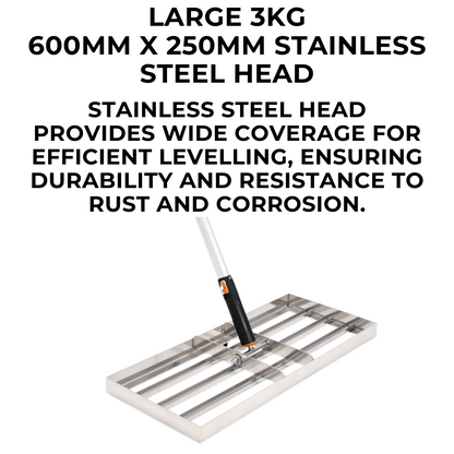 Lawn Levelling Rake Lute - 60cm x 25cm