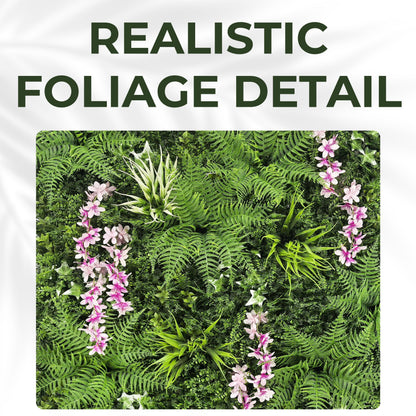 Glade Bloom - Artificial Living Wall Panel - 1m x 1m