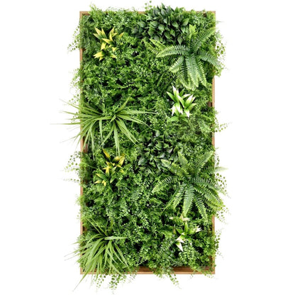 Botanical - Artificial Living Panel Luxury Framed Foliage - Rectangle - 50cm x 100cm