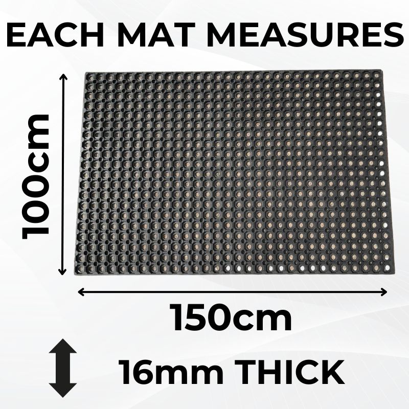Rubber Grass Mat  – 16mm - 1.5m x 1m