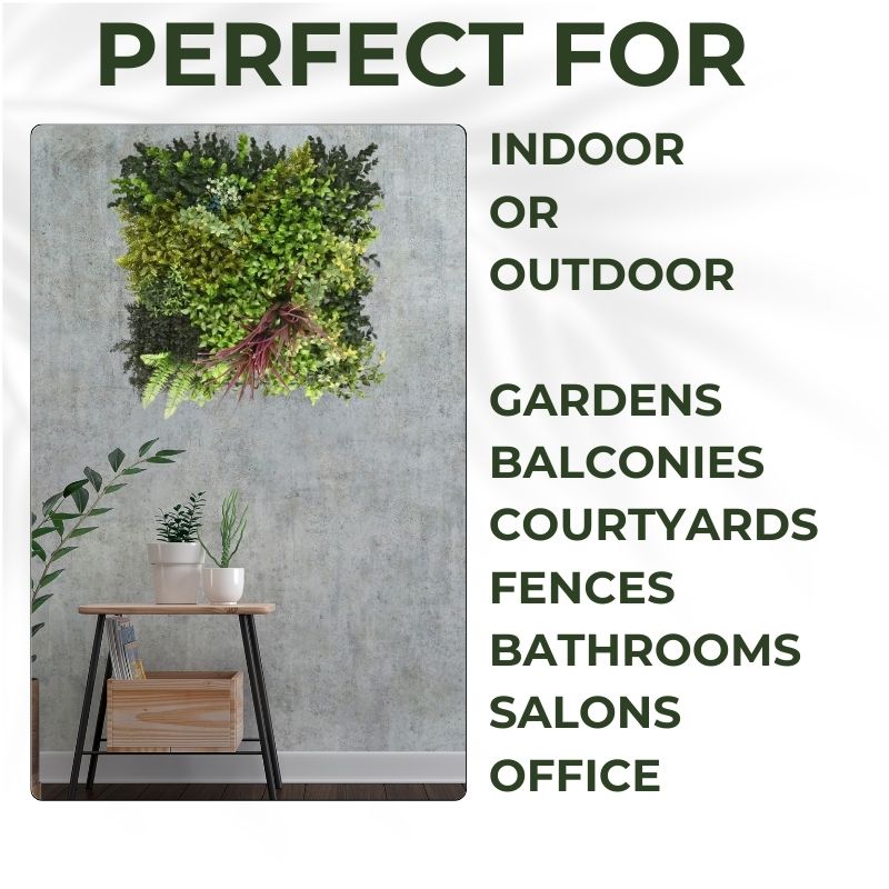 Purple Strand - Artificial Living Wall Panel - 50cm x 50cm