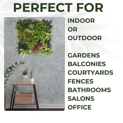 Purple Strand - Artificial Living Wall Panel - 50cm x 50cm