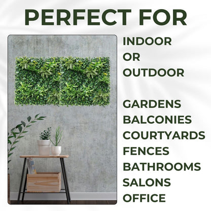 Greenwheat - Artificial Living Wall Panel - 1m x 1m