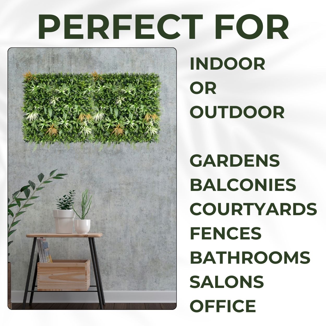 Sunburst - Artificial Living Wall Panel - 1m x 1m