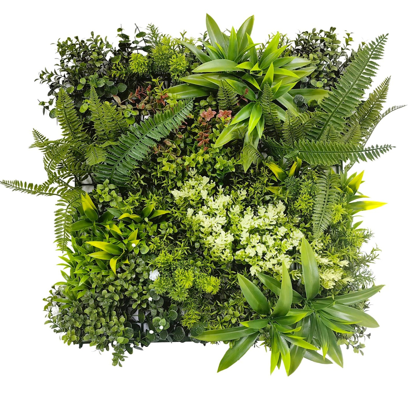 Meadow Nest - Set of Three Artificial Living Wall Panels - 50cm x 50cm Each