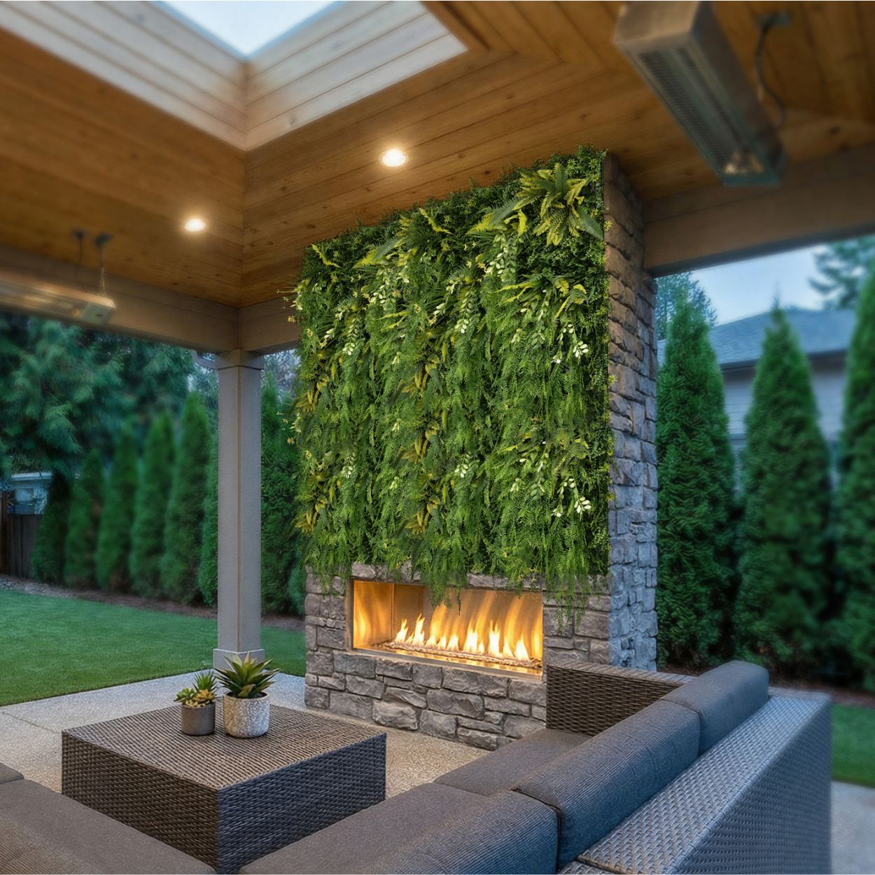 Fernhaven - Artificial Living Wall Panel - 1m x 1m