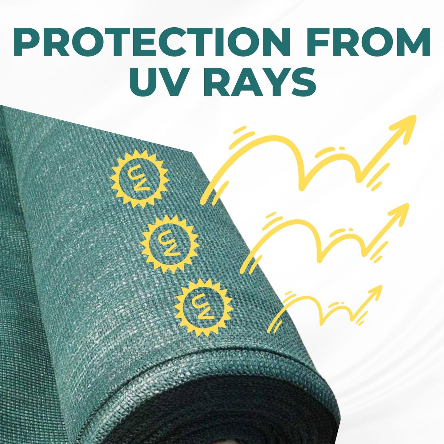 Privacy Fence Screening Shade Netting - Heavy Duty 170 GSM Woven UV Resistant Fabric - Fixings Included - Weatherproof - 5m Long - Green