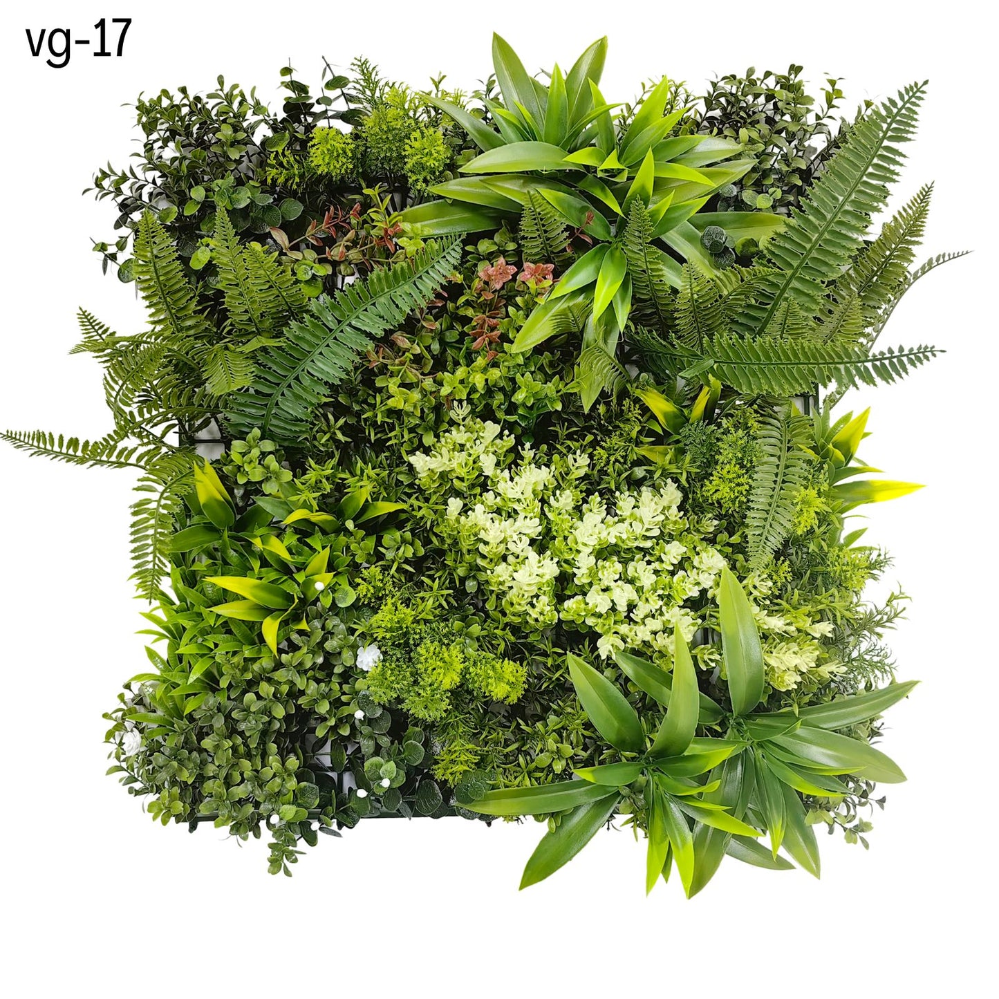 Meadow Nest - Set of Three Artificial Living Wall Panels - 50cm x 50cm Each