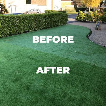 Artificial Grass Rake with Hose Attachment and Cleaning Fluid Dispenser