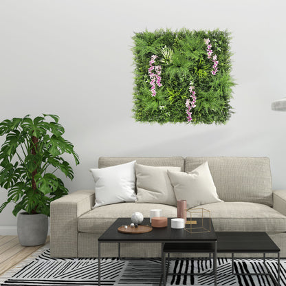 Glade Bloom - Artificial Living Wall Panel - 1m x 1m