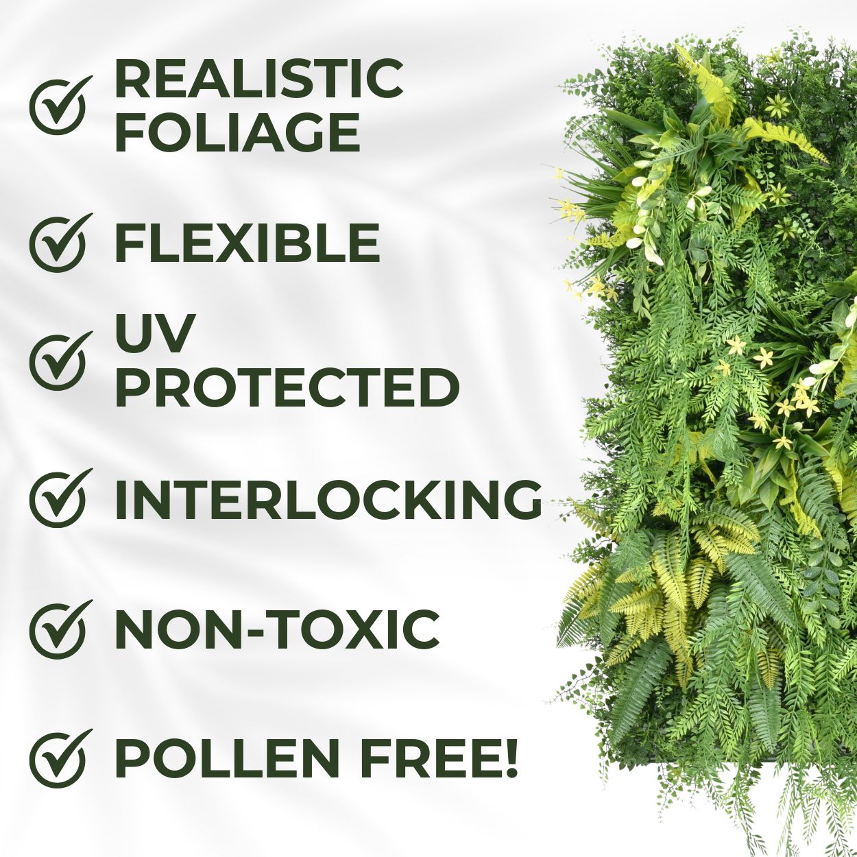 Fernhaven - Artificial Living Wall Panel - 1m x 1m