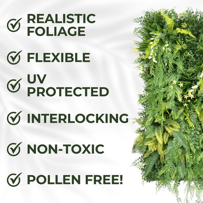 Fernhaven - Artificial Living Wall Panel - 1m x 1m
