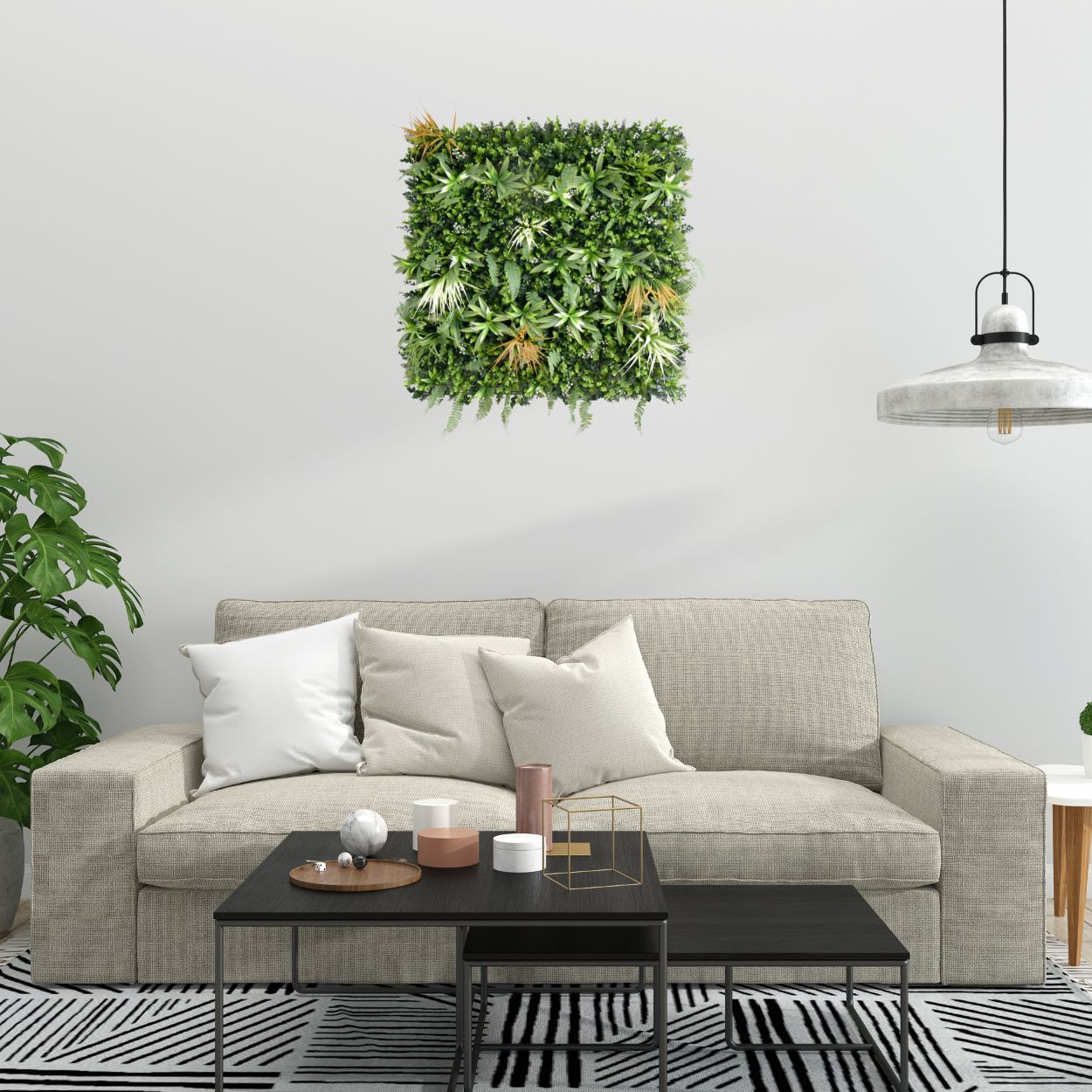 Sunburst - Artificial Living Wall Panel - 1m x 1m